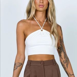 Princess Polly Matilda top size 2 white